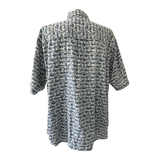 COLUMBIA~ Mens Casual Cotton Button-Up Shirt ~ Nature Print Short Sleeve~XXL - Picture 3 of 10